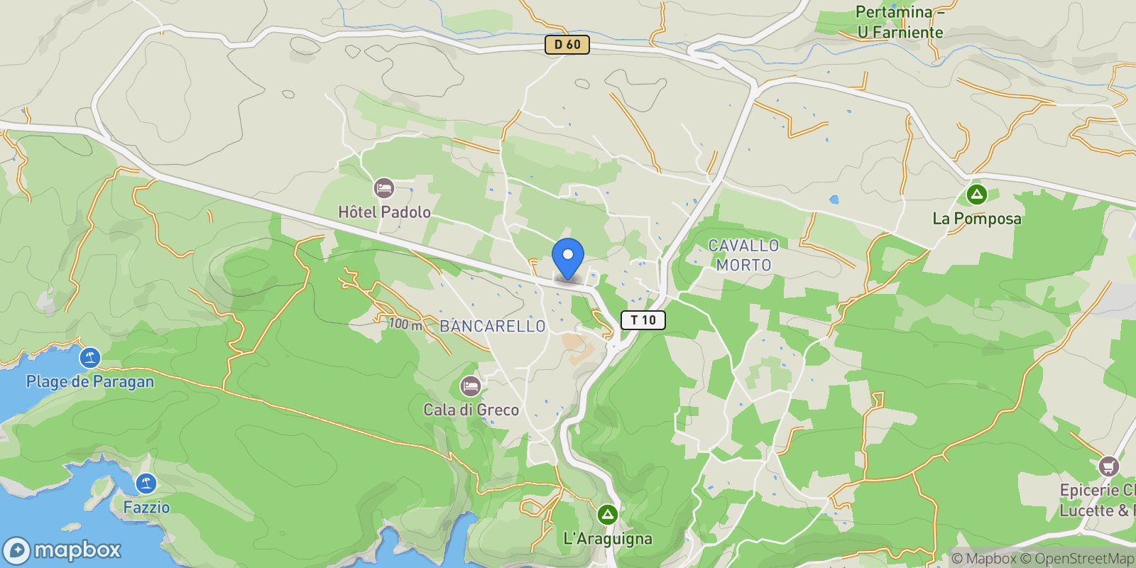 Map showing Bonifacio, Corsica, France.