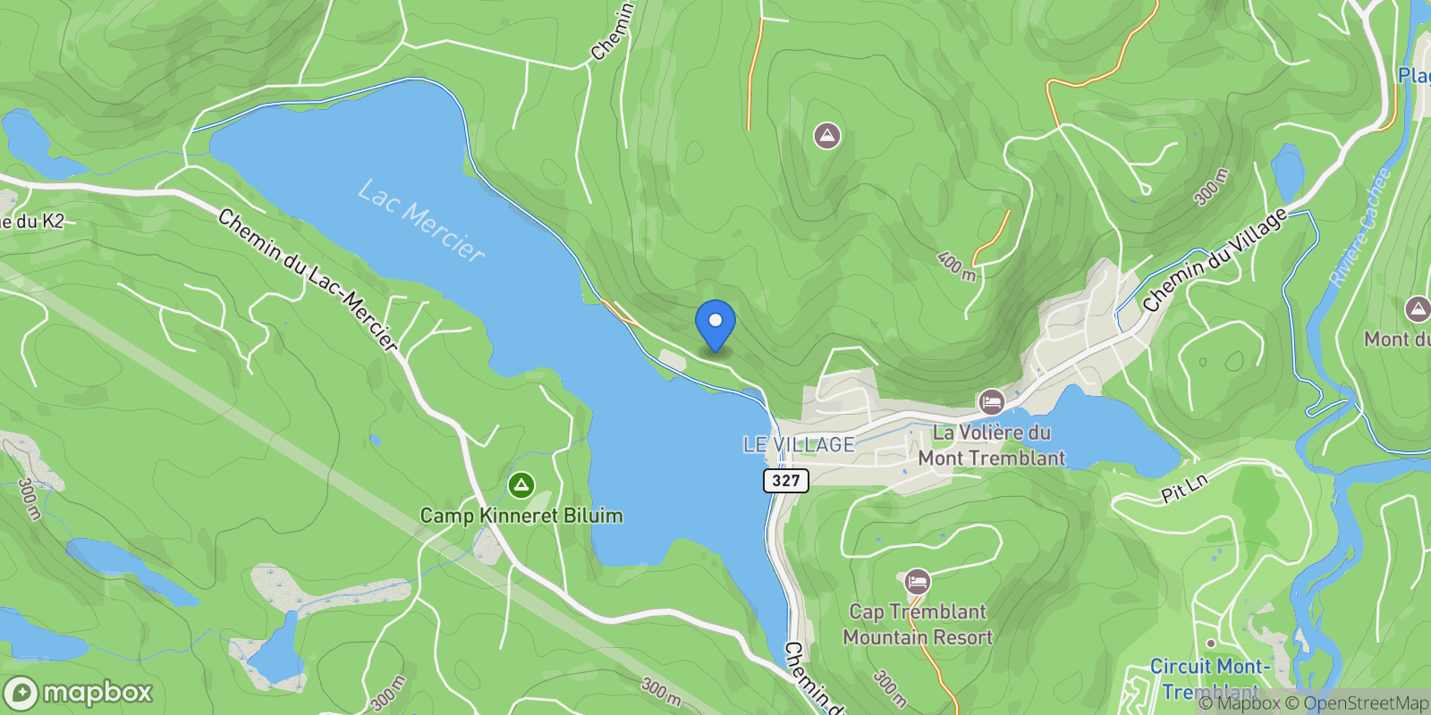 Map showing 163 Ch. Plouffe, Mont-Tremblant, Quebec, Canada.