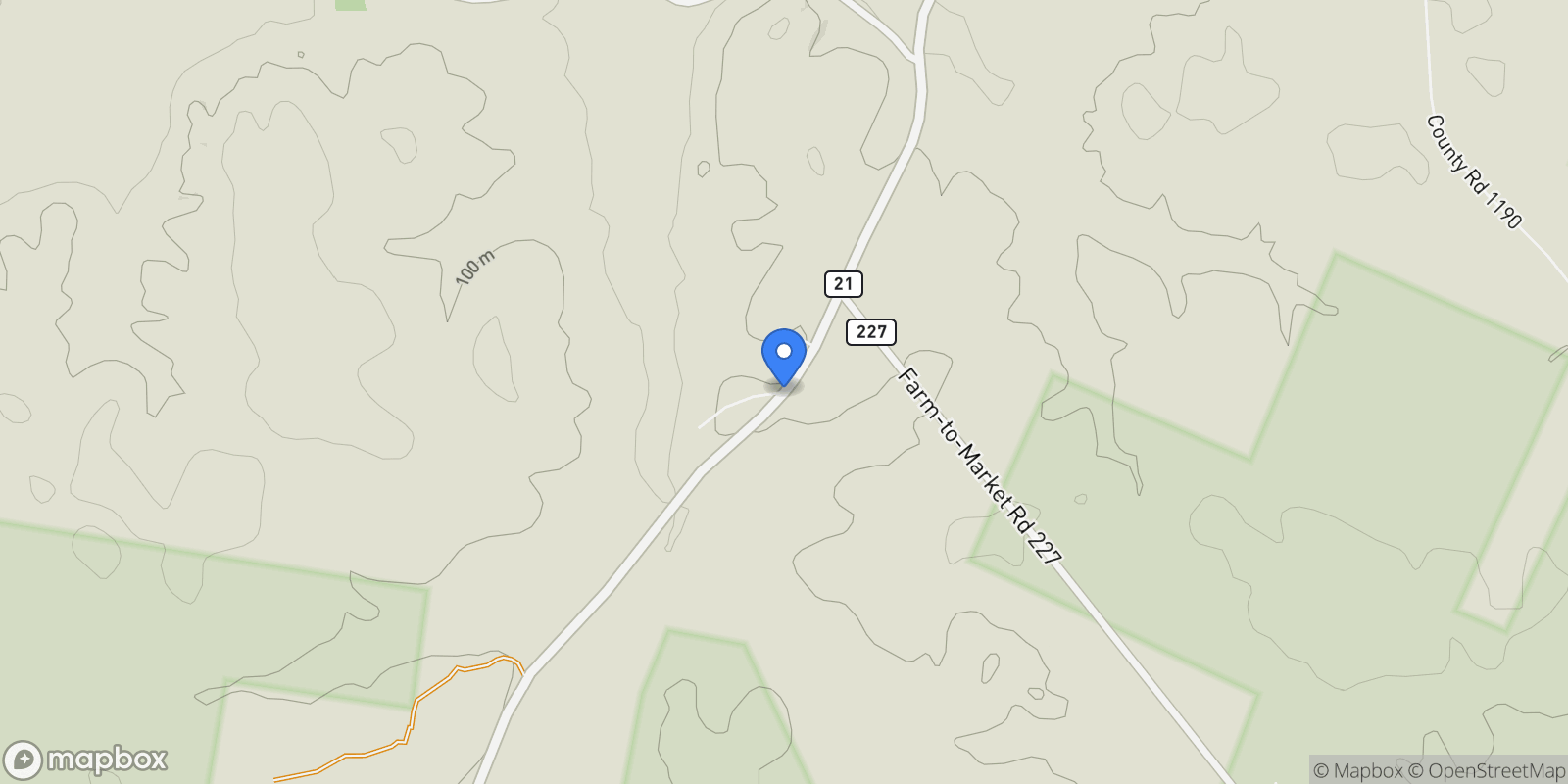 Map showing 17042 State Highway 21 E, Grapeland, TX 75844, Crockett, Texas, United States.