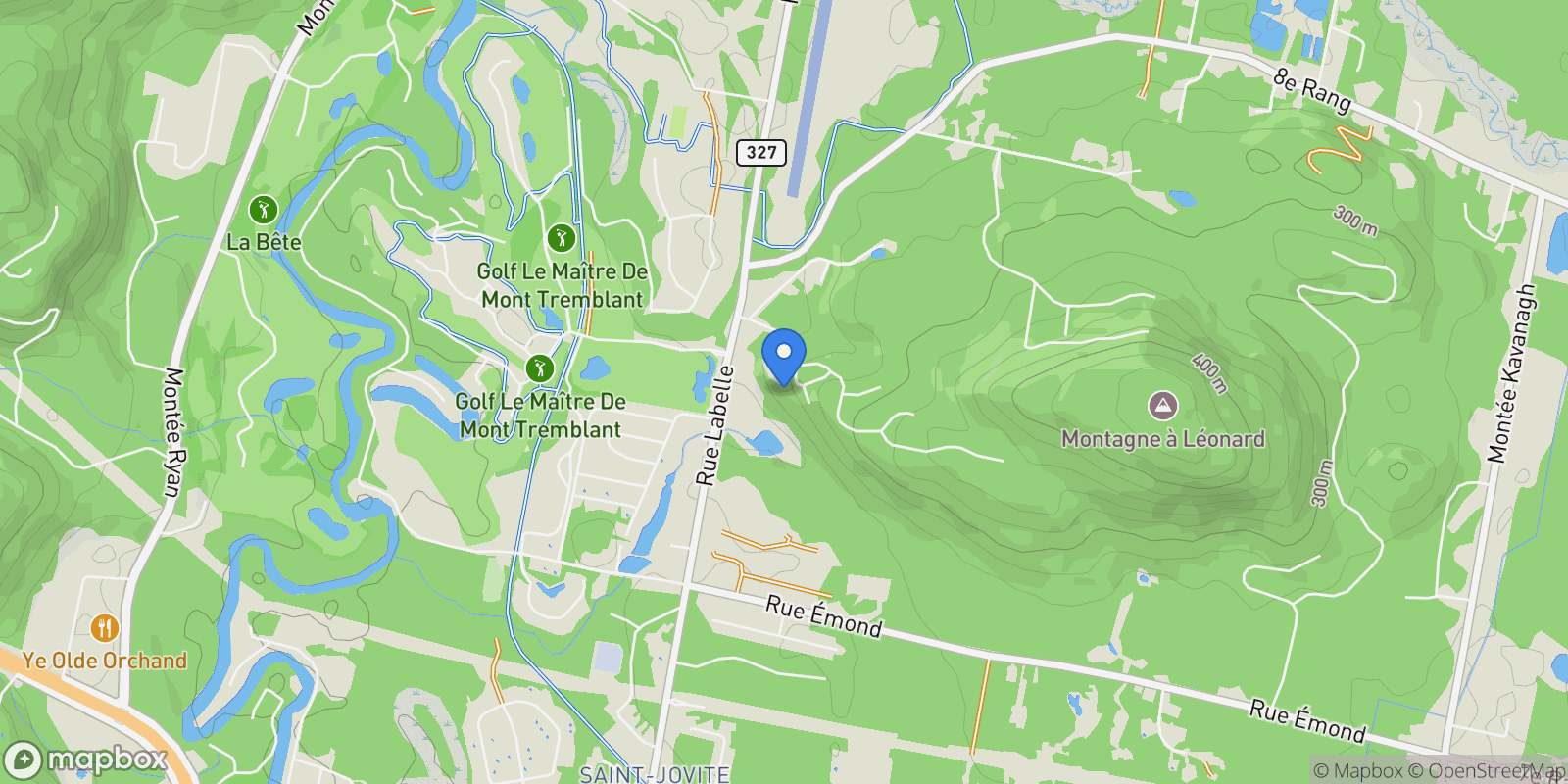 Map showing 1445 1465 Rue Trudel, Mont-Tremblant, Quebec, Canada.