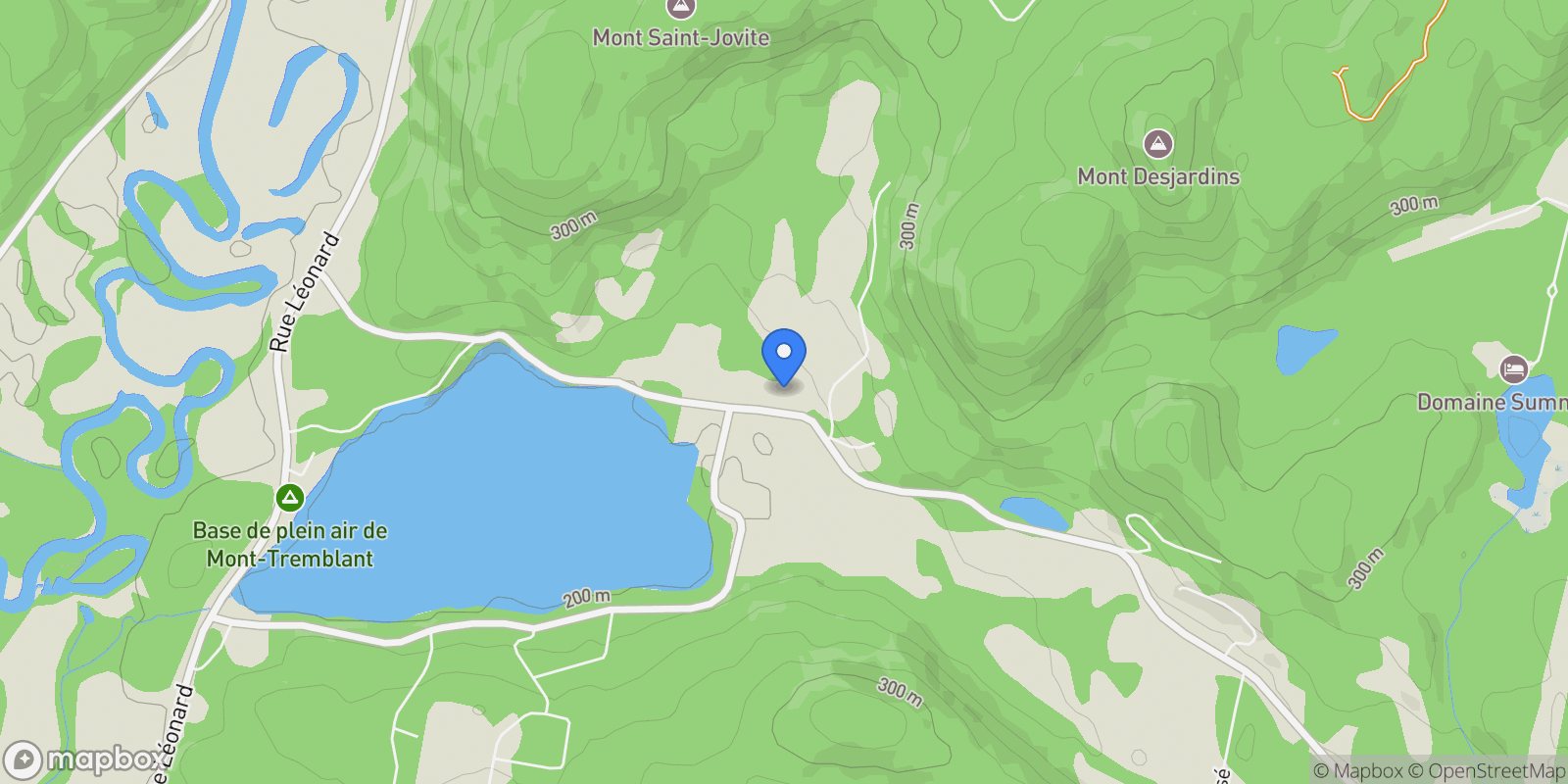 Map showing 305 Allée de la Maisonnée, Mont-Tremblant, Quebec, Canada.