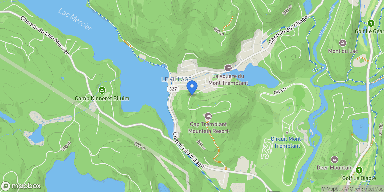 Map showing 166 Rue du Mont-Plaisant 2, Mont-Tremblant, Quebec, Canada.
