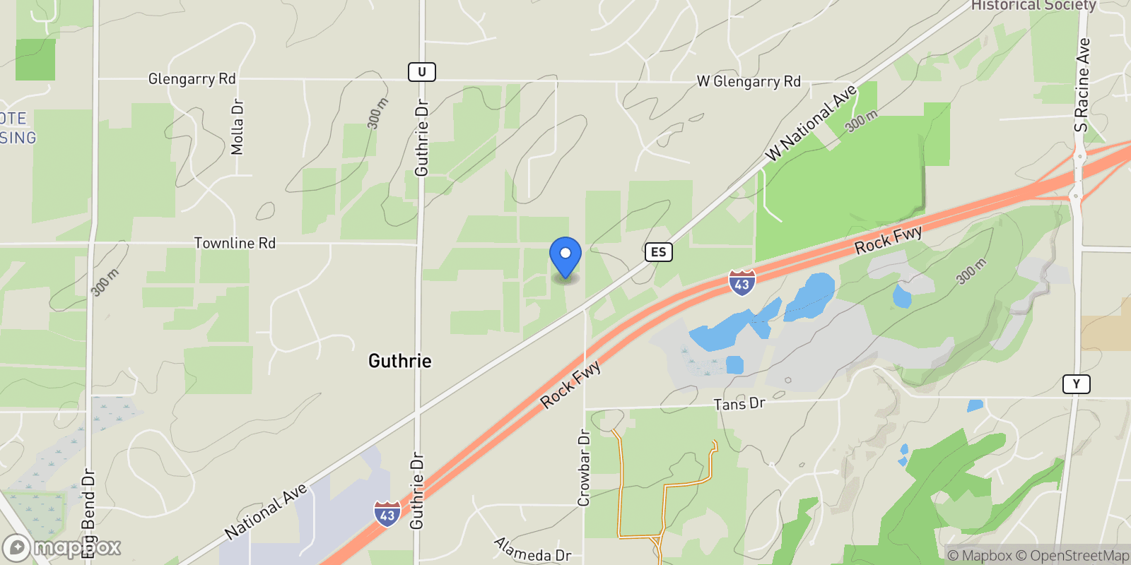 Map showing S64W22000 National Ave, Waukesha, WI 53189, Genesee, Wisconsin, United States.