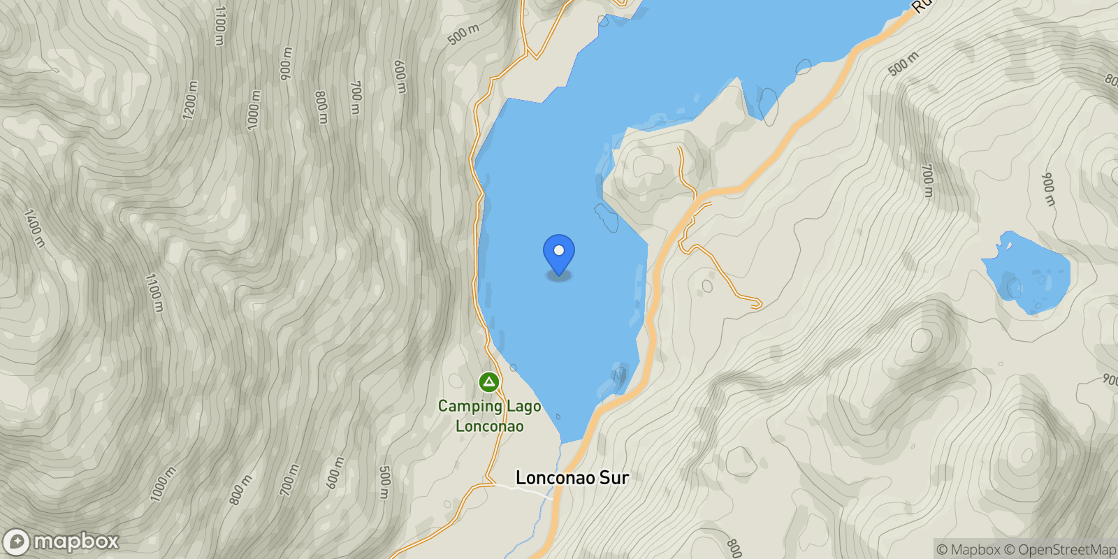 Map showing Lago Lonconao, Futaleufú, Los Lagos, Chile, Lago Lonconao, Los Lagos, Chile.