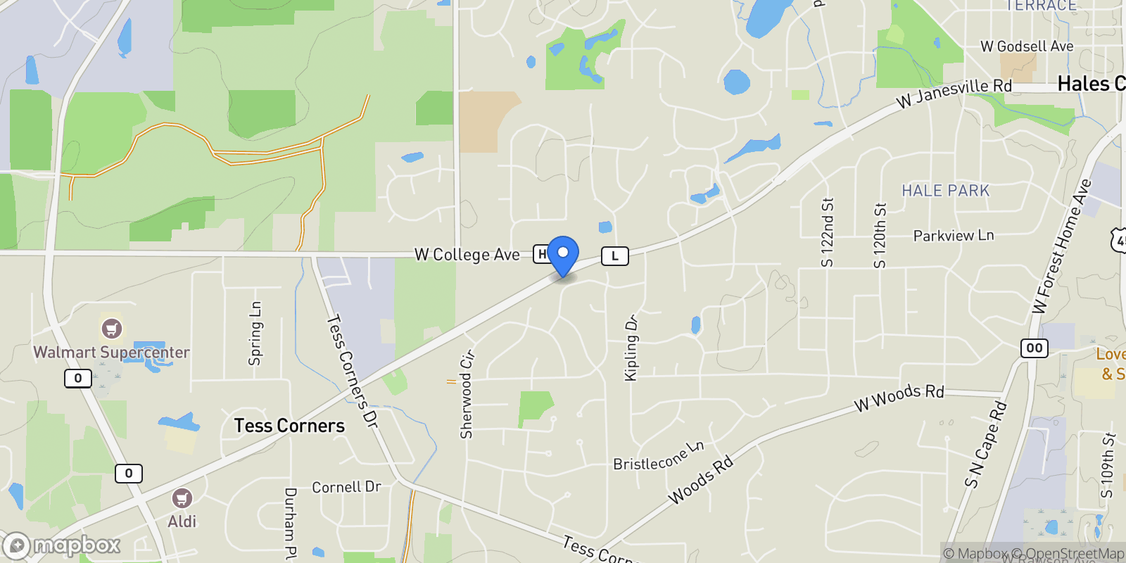 Map showing S63W13464 Windsor Rd, Muskego, WI 53150, Muskego, Wisconsin, United States.