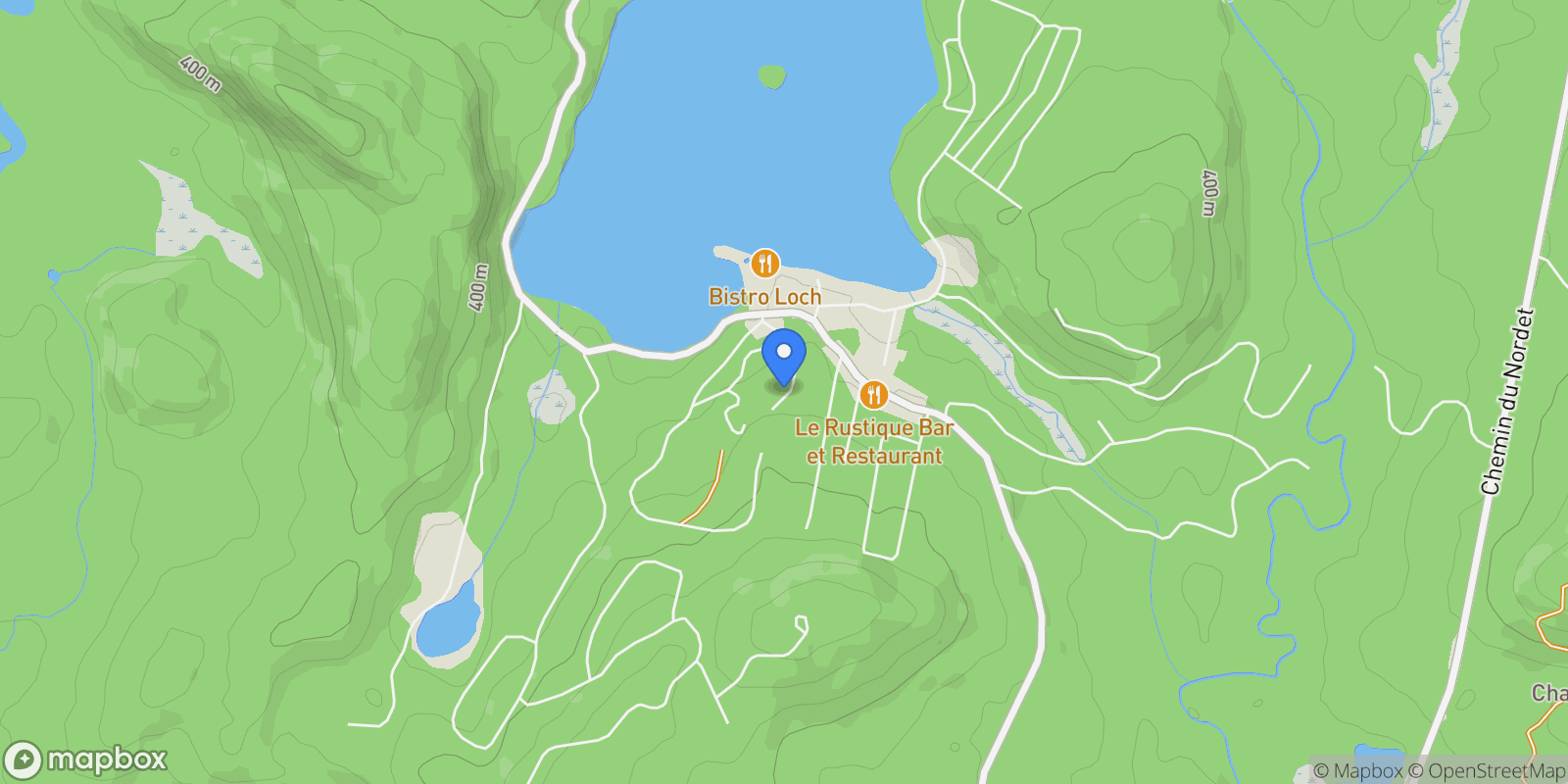 Map showing 86 Ch. de la Trinité, Lac-Supérieur, Quebec, Canada.