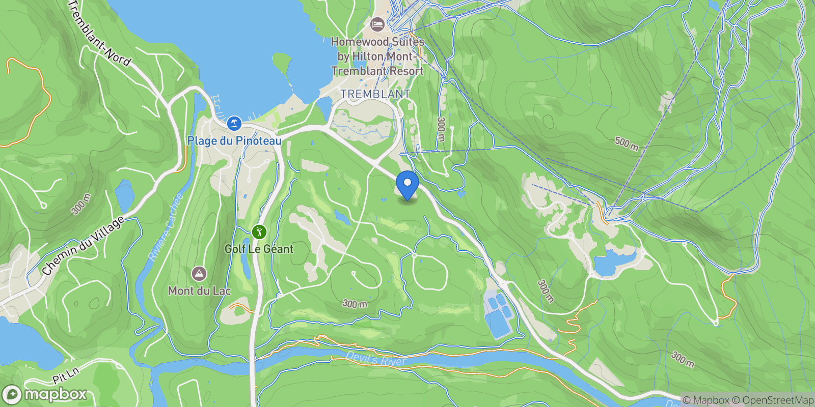 Map showing 122 Ch. des Quatre-Sommets 6, Mont-Tremblant, Quebec, Canada.