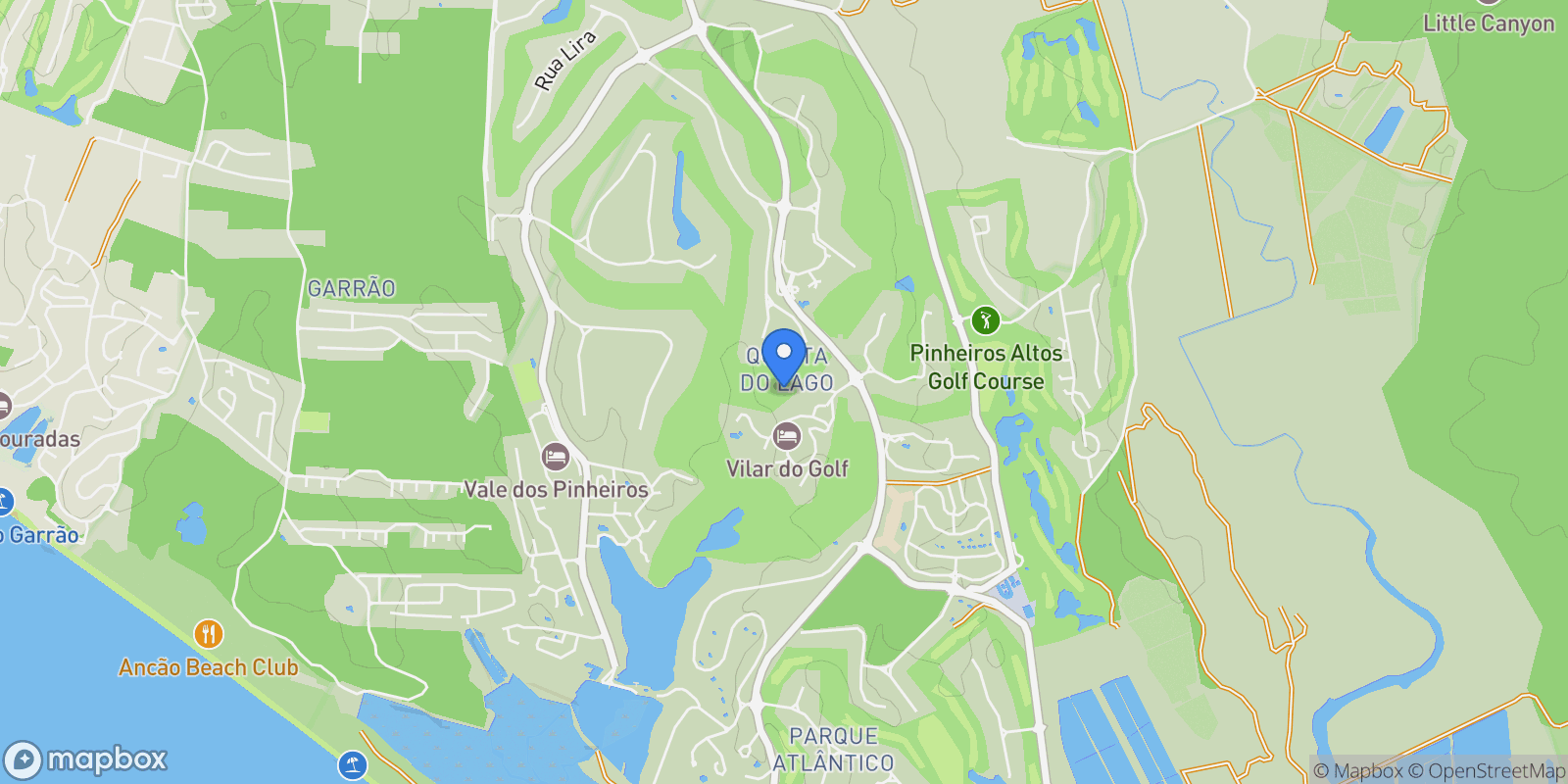 Map showing Q.ta do Lago, 8135-024 Faro, Portugal, Quinta do Lago, Almancil, Portugal.