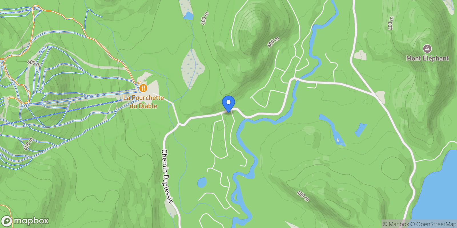Map showing 412 Ch. Duplessis, Lac-Supérieur, Quebec, Canada.