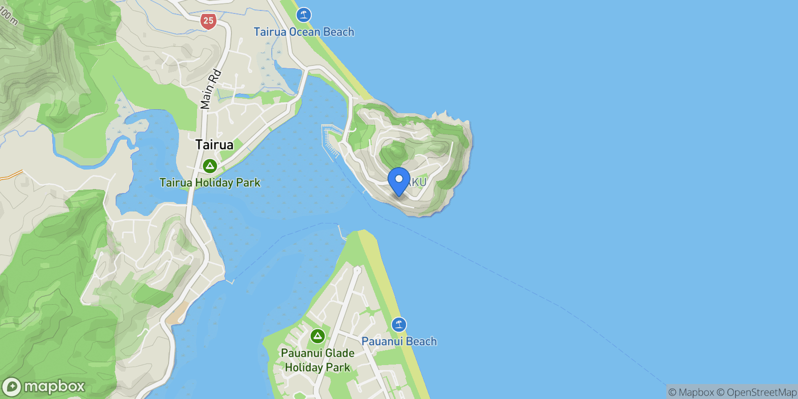 Map showing 14 Tairua Terrace, Tairua, AUK 3508, Tairua, Waikato, New Zealand.