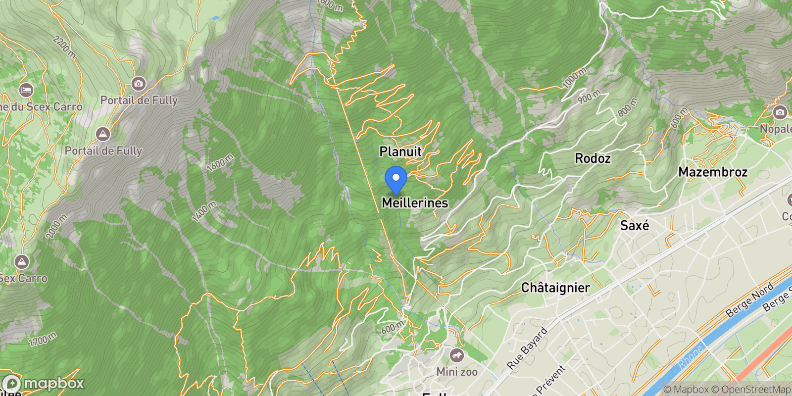 Map showing Fully, Valais, Switzerland.