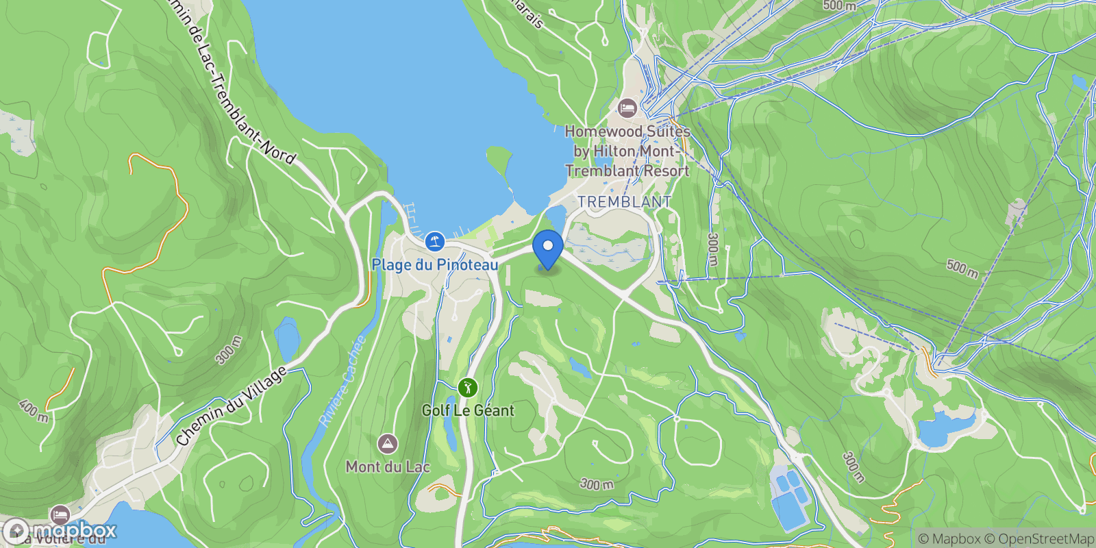 Map showing 219 Ch. des Quatre-Sommets 5, Mont-Tremblant, Quebec, Canada.