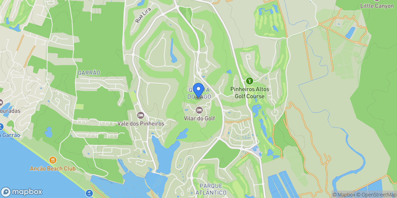 Map showing Q.ta do Lago, 8135-024 Faro, Portugal, Quinta do Lago, Almancil, Portugal.