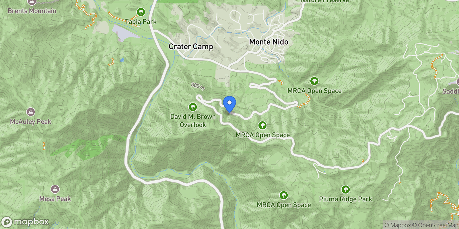 Map showing 25155 Piuma Rd, Malibu, California, United States.