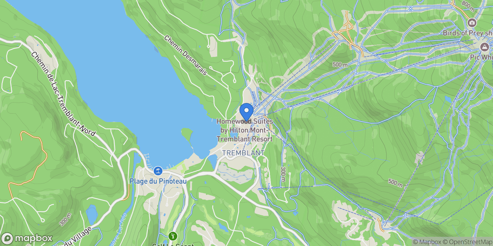 Map showing 118 Ch. de Kandahar 107, Mont-Tremblant, Quebec, Canada.