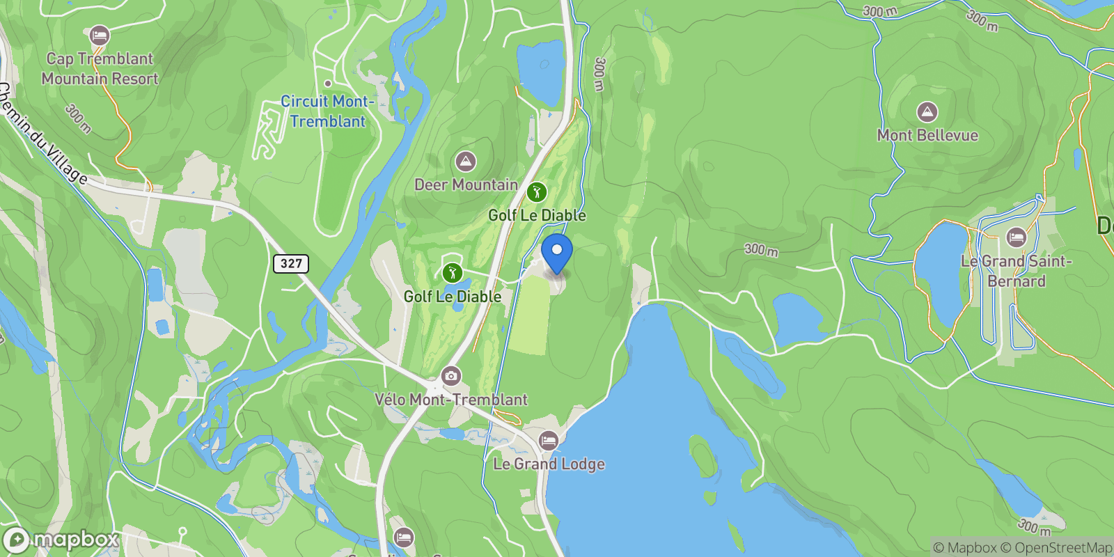 Map showing 707 Allée de l'Académie, Mont-Tremblant, Quebec, Canada.