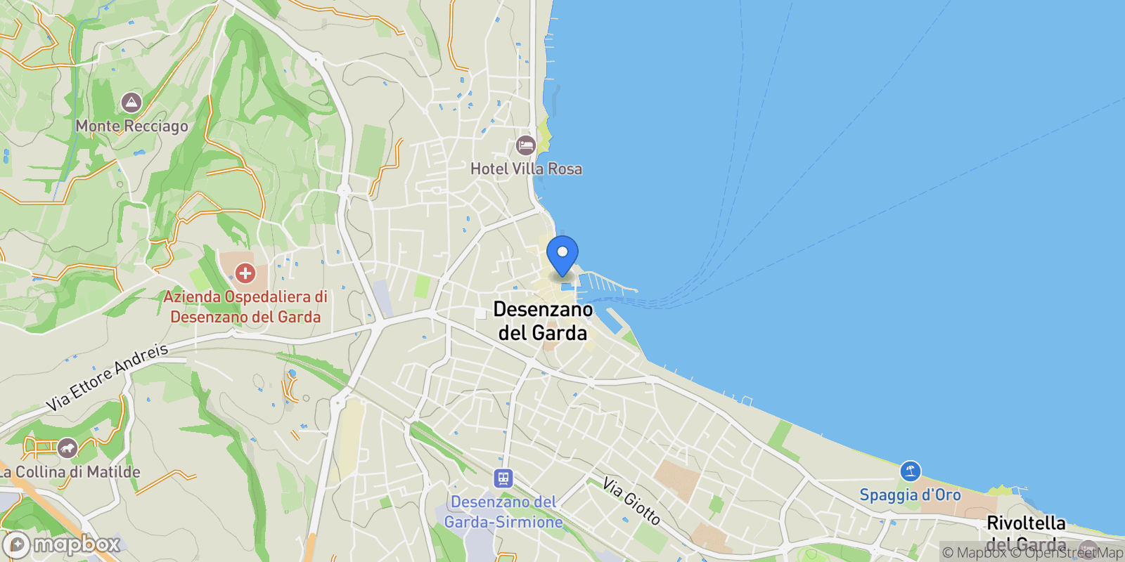 Map showing Via Porto Vecchio 24, Desenzano del Garda, Lombardy, Italy.