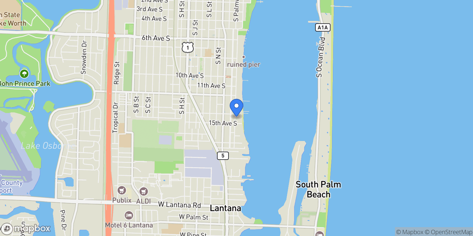 Map showing 7 Lakeside Palms Ct , Lake Worth, FL 33460, Lake Worth, Florida, United States.
