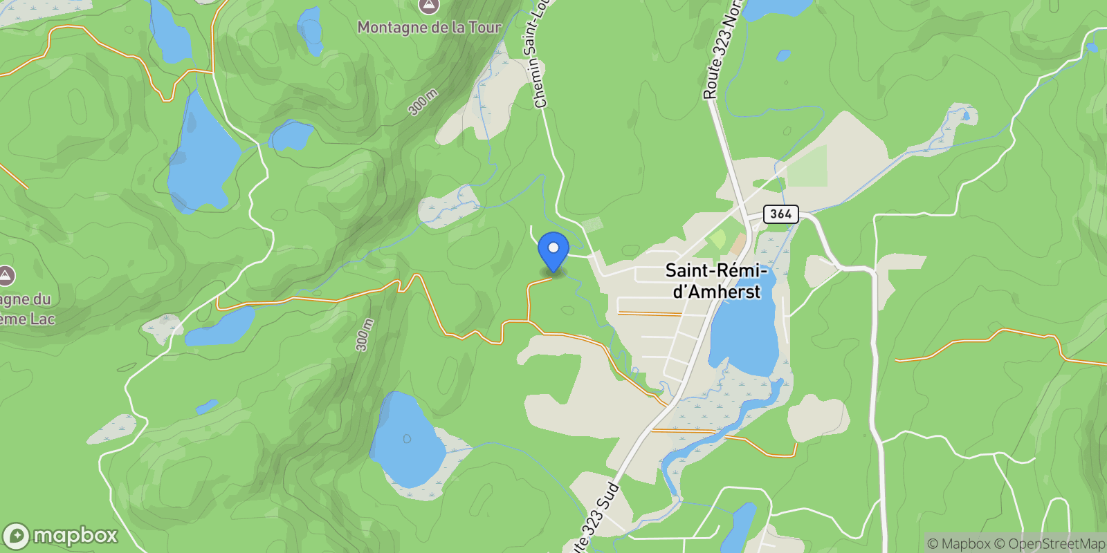 Map showing 267 Rue Maurice, Amherst, Quebec, Canada.