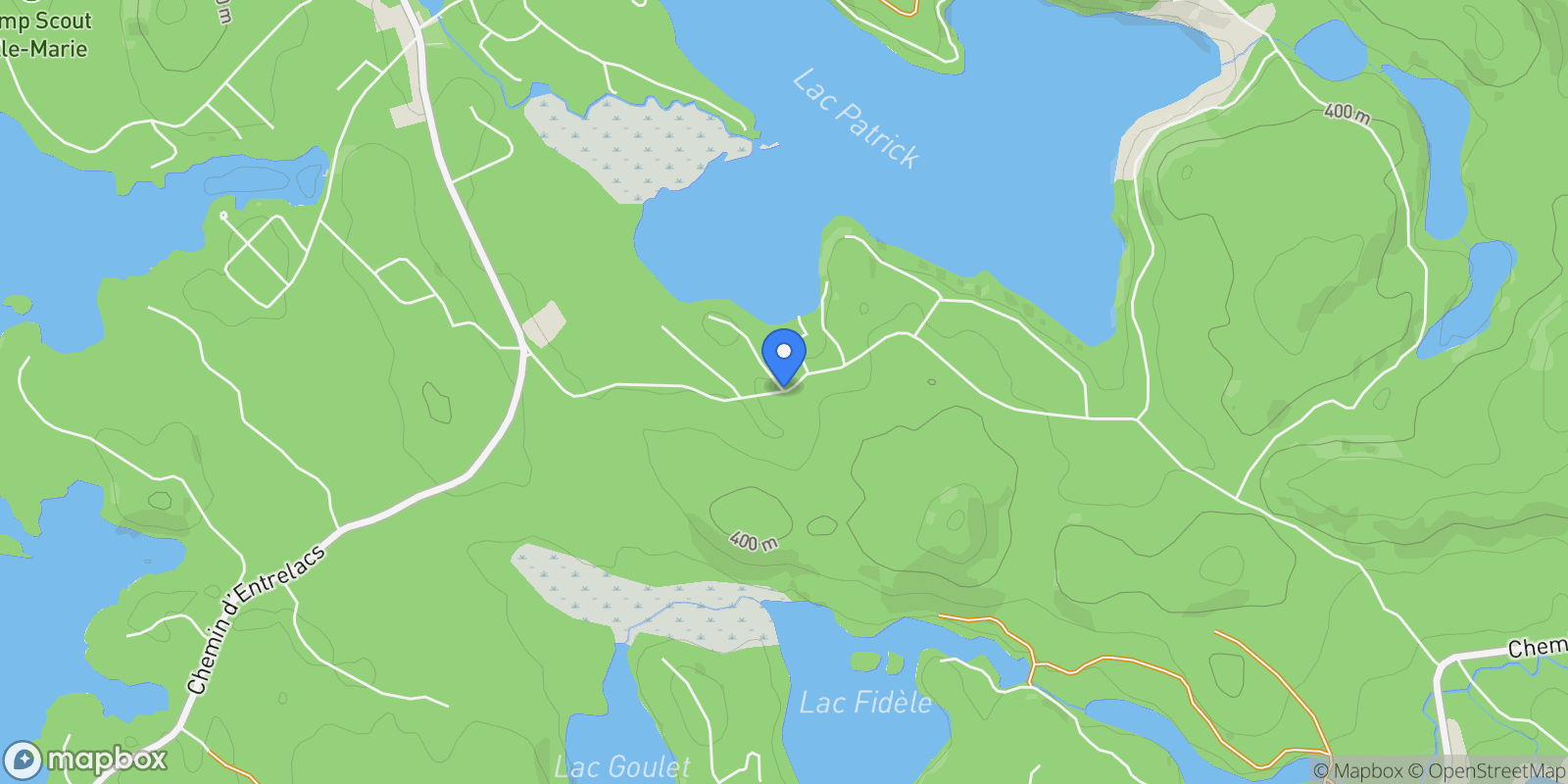 Map showing Ch. du Colibri, Entrelacs, Quebec, Canada.