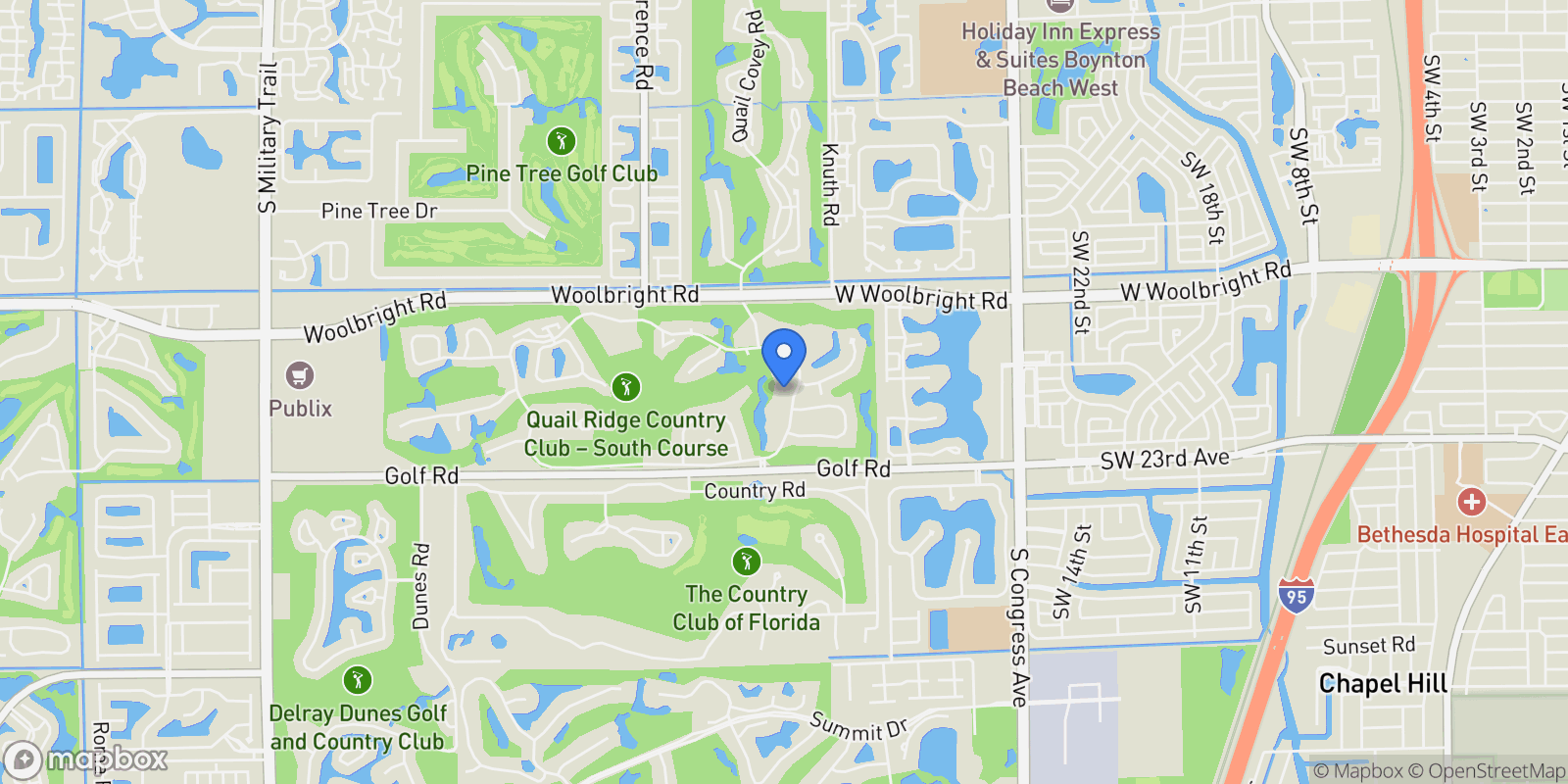 Map showing 3693 Quail Ridge Drive N Unit# Bobwhite B, Boynton Beach, FL 33436, Boynton Beach, Florida, United States.