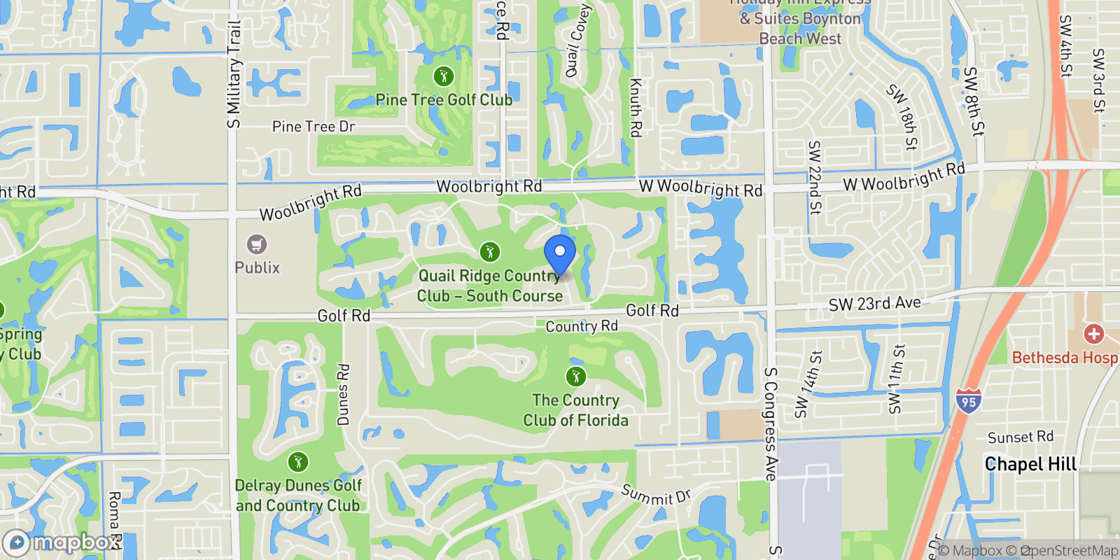 Map showing 1351 Partridge Place N , Boynton Beach, FL 33436, Boynton Beach, Florida, United States.