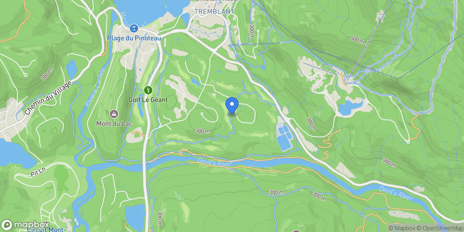 Map showing 181 Ch. des Cerfs, Mont-Tremblant, Quebec, Canada.