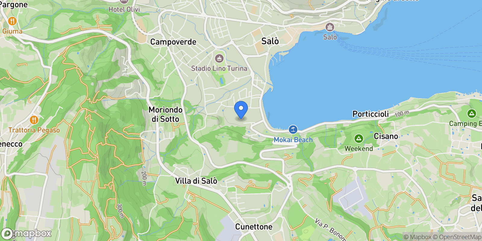 Map showing via San Francesco D'Assisi, Cunettone, Lombardy, Italy.