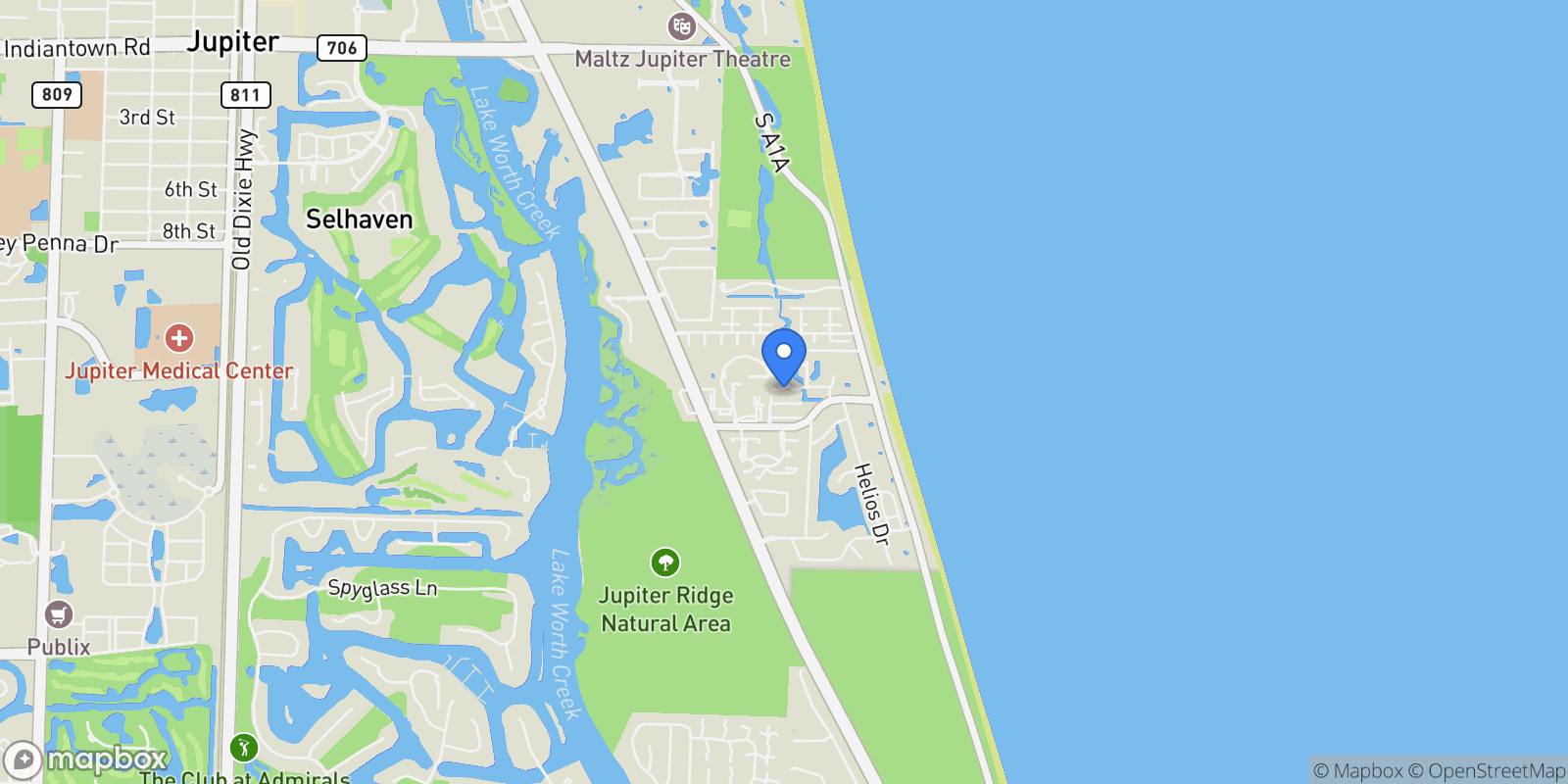 Map showing 1483 Via Del Sol , Jupiter, FL 33477, Jupiter, Florida, United States.