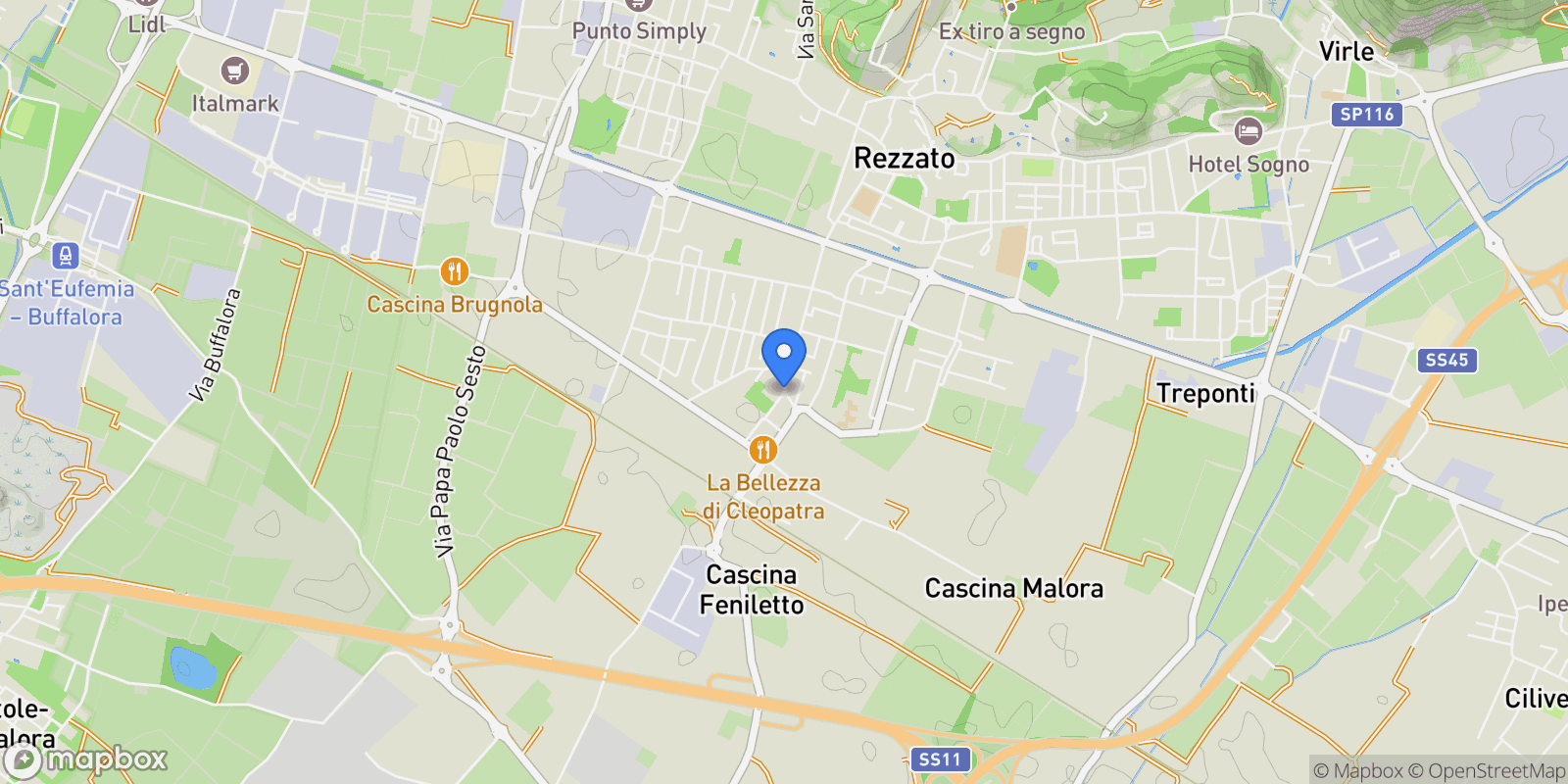 Map showing Via Garibaldi, Rezzato, Lombardy, Italy.