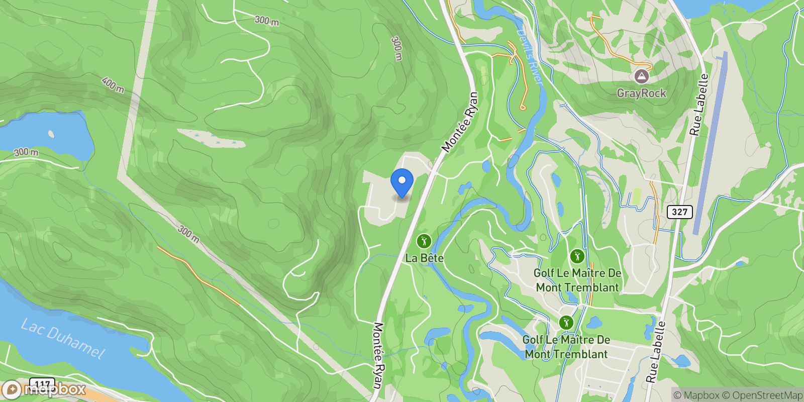 Map showing 172 Ch. de la Paroi, Mont-Tremblant, Quebec, Canada.