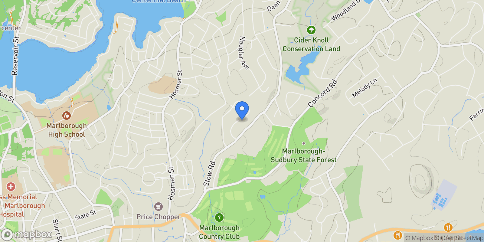 Map showing 256 Robert Road, Marlborough, MA, 01752, USA, Marlborough, Massachusetts, United States.
