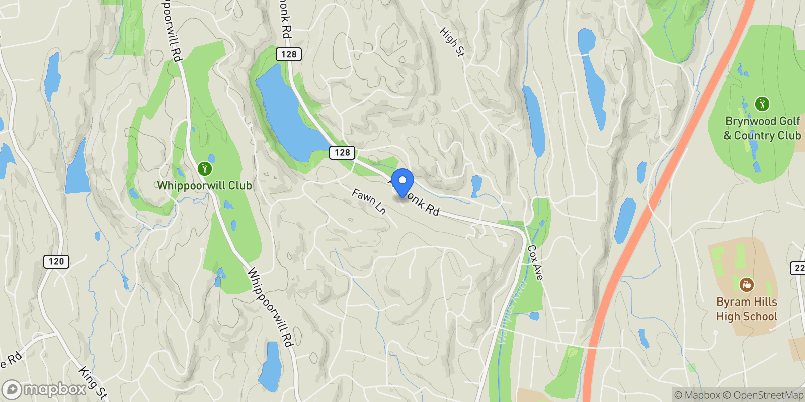Map showing 839 Mount Kisco Road, Armonk, NY, 10504, USA, Greenwich, New York, United States.