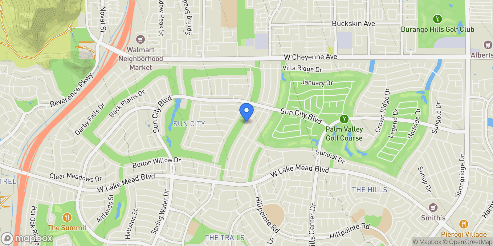 Map showing 2725 Youngdale Drive, Las Vegas, Nevada, United States.