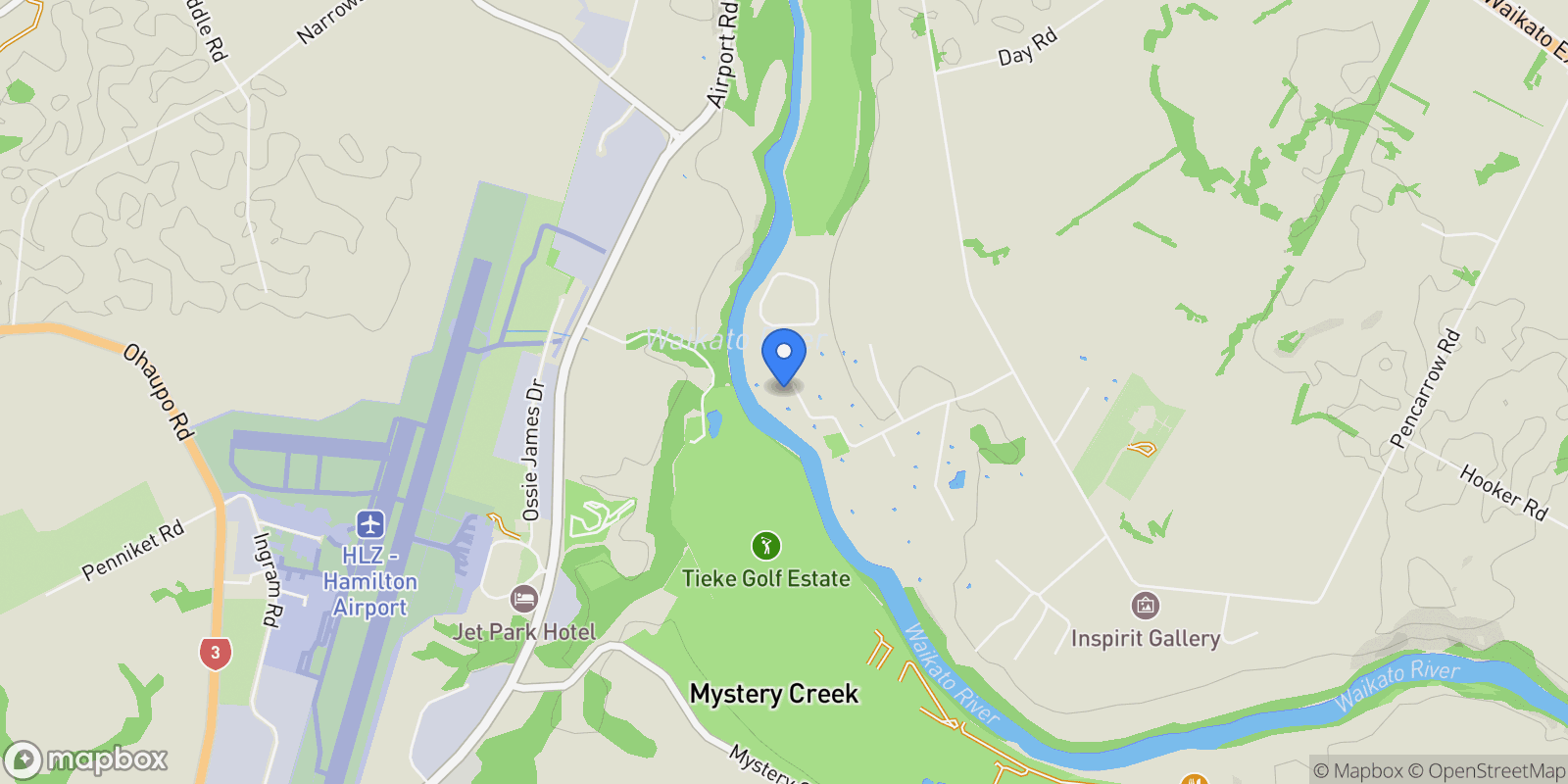Map showing 103 Te Awa Road Tamahere, Hamilton, WKO 3283, Hamilton, Waikato, New Zealand.
