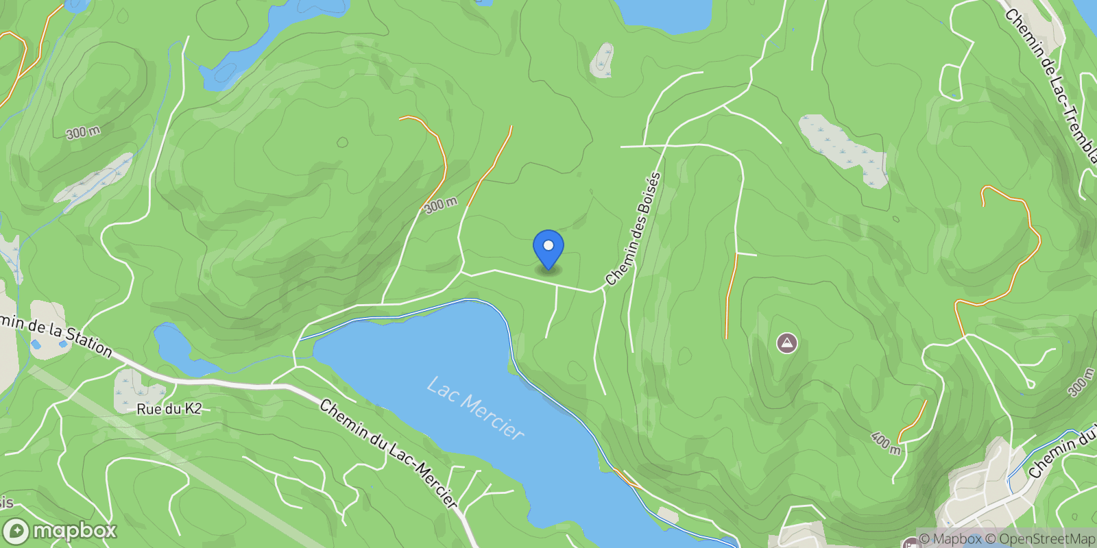 Map showing 330 Ch. des Boisés, Mont-Tremblant, Quebec, Canada.