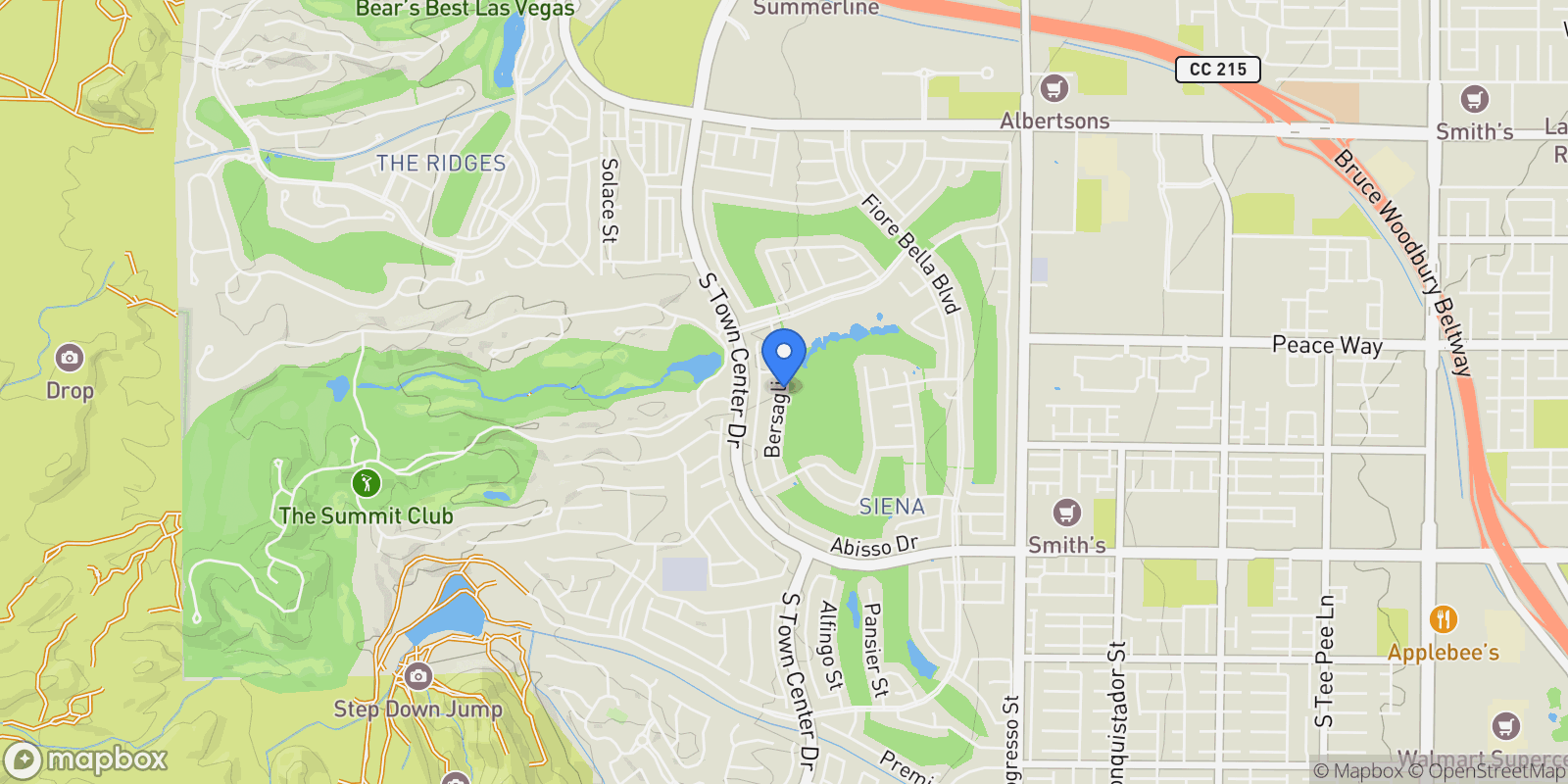 Map showing 4596 Bersaglio Street, Las Vegas, Nevada, United States.