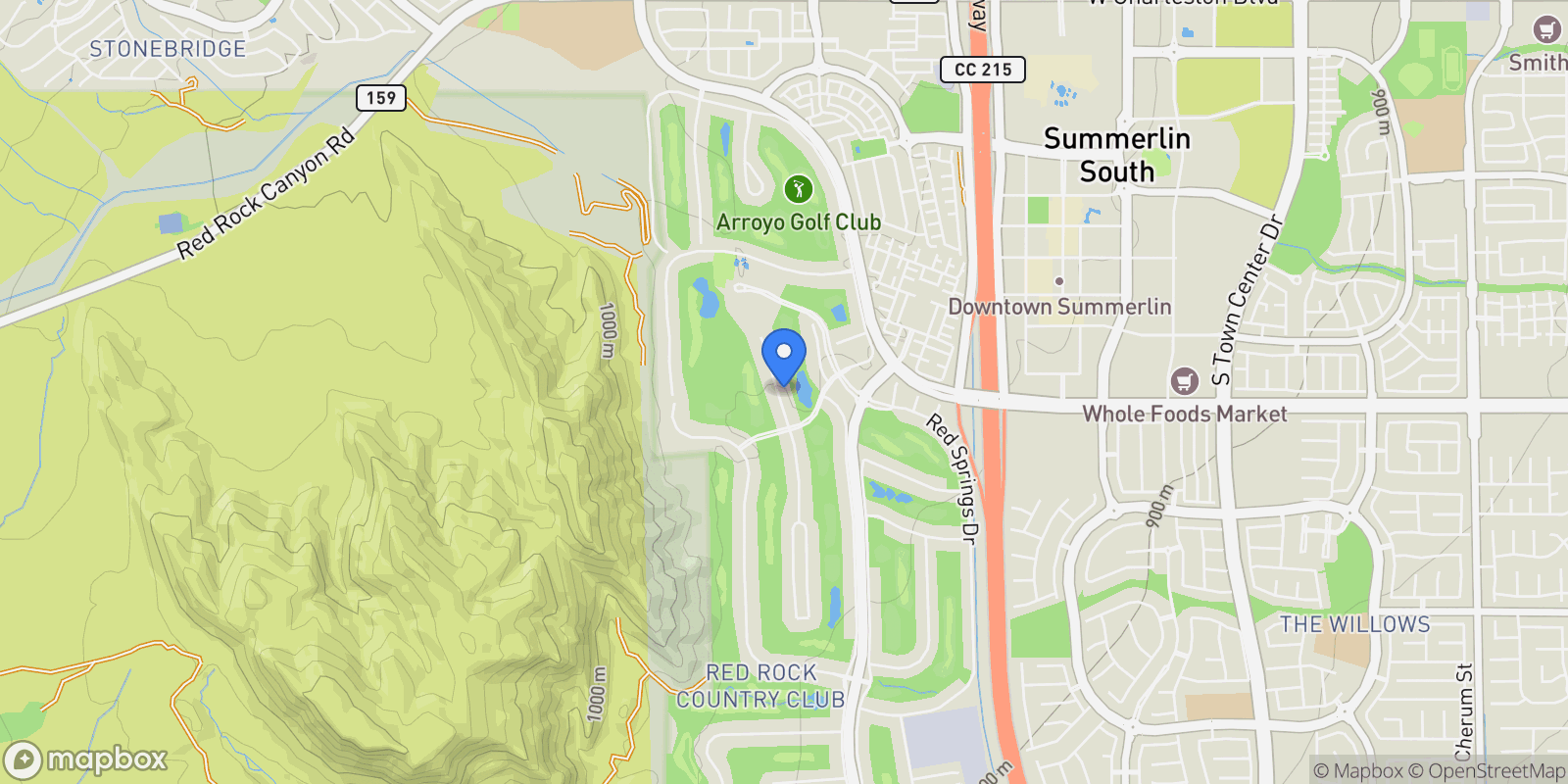 Map showing 2486 Grassy Spring Place, Las Vegas, Nevada, United States.