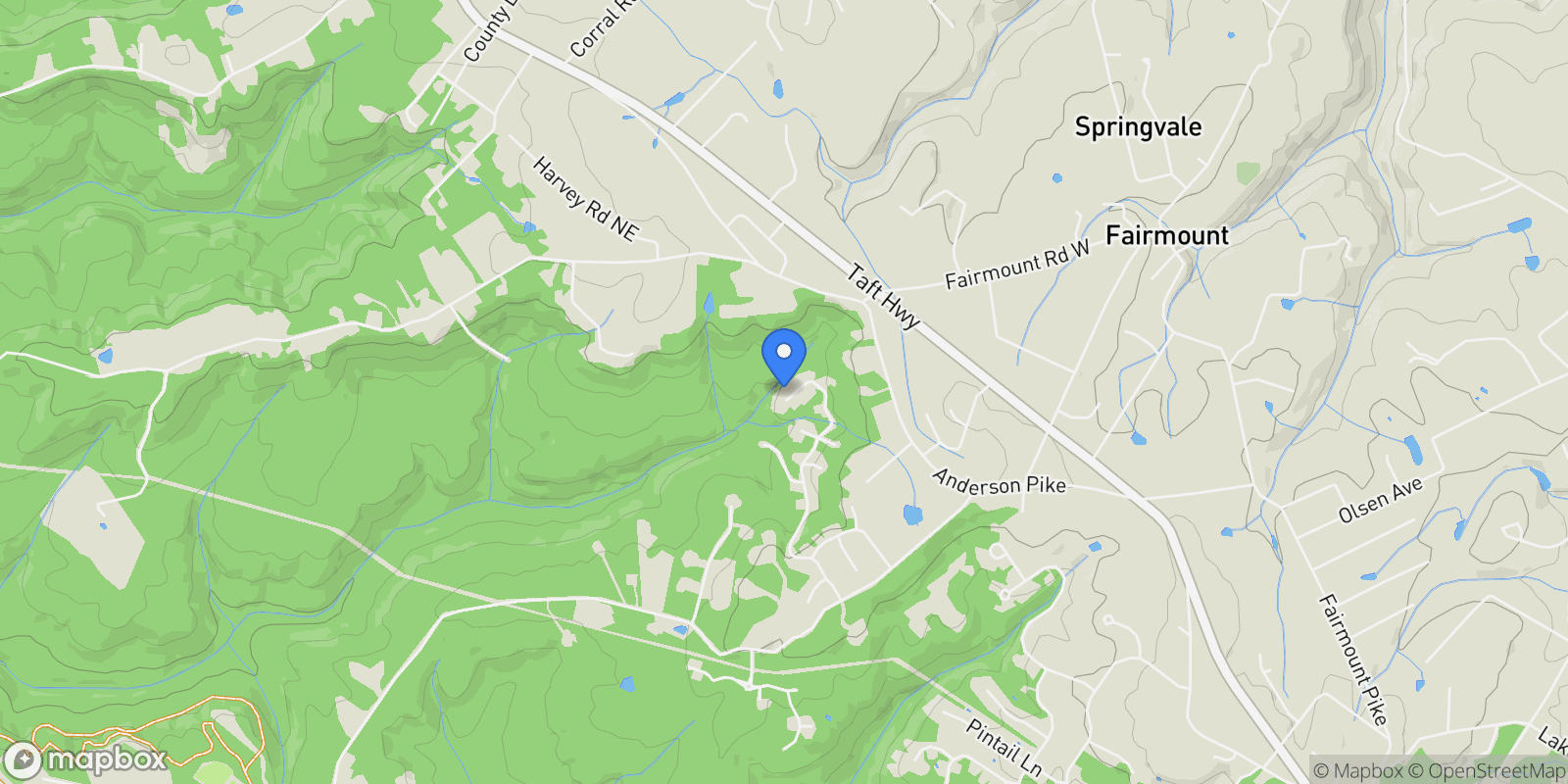 Map showing 2307 Covington Cove Lane, Signal Mountain, TN 37377, Signal Mountain, Tennessee, United States.