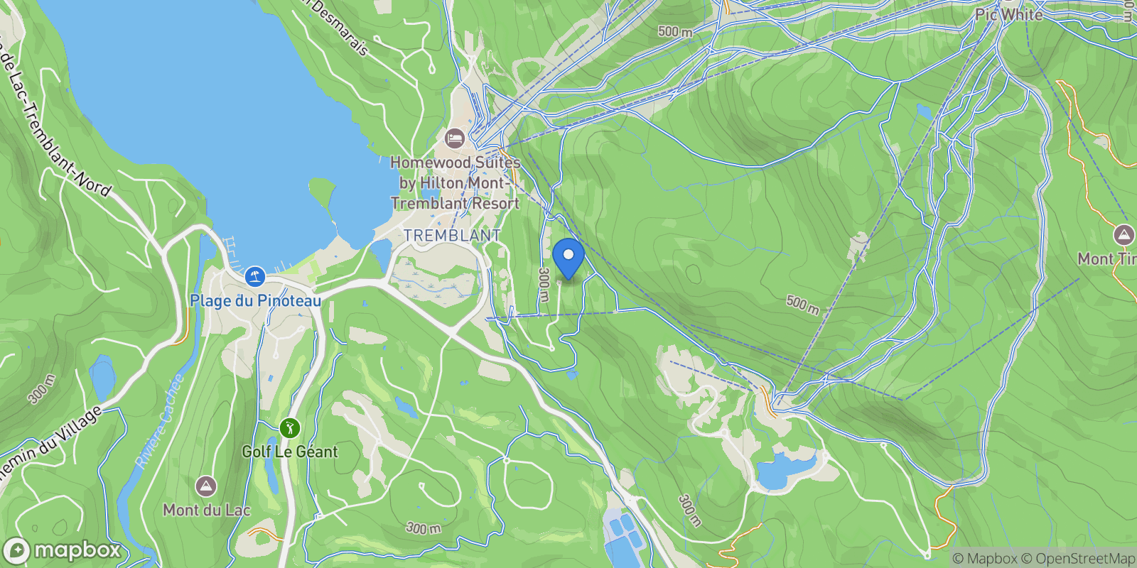 Map showing 170 Ch. des Sous-Bois 9, Mont-Tremblant, Quebec, Canada.