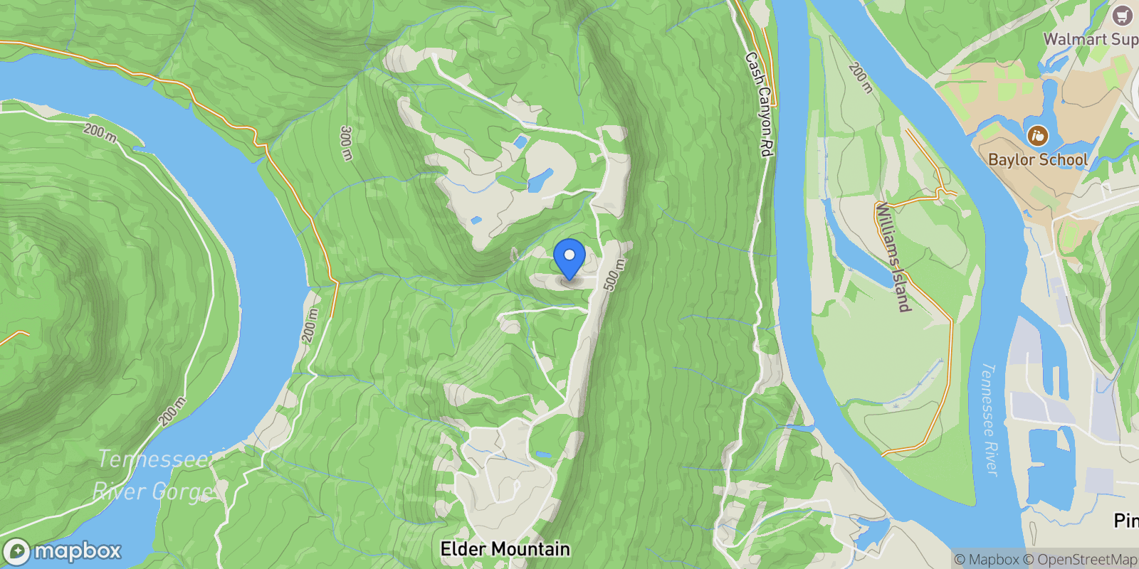 Map showing 5 Woodland Way, Chattanooga, TN 37419, Chattanooga, Tennessee, United States.