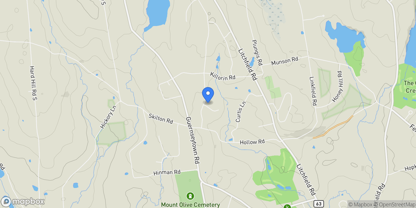 Map showing 114 Wheeler Farm Road, Watertown, CT, 06795, USA, Watertown, Connecticut, United States.
