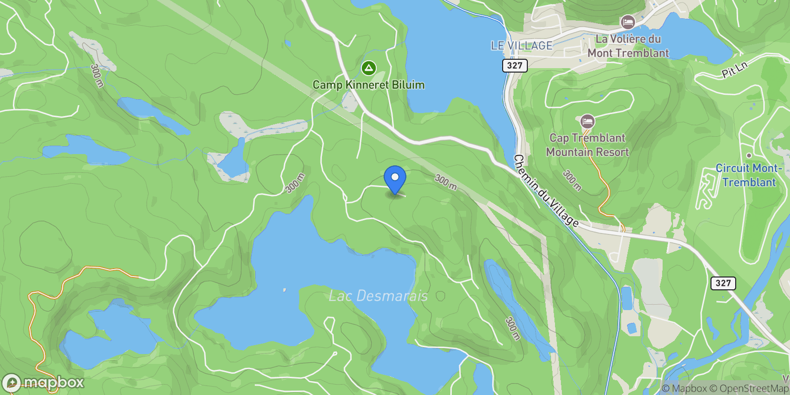 Map showing 3845 Ch. des Amérindiens, Mont-Tremblant, Quebec, Canada.
