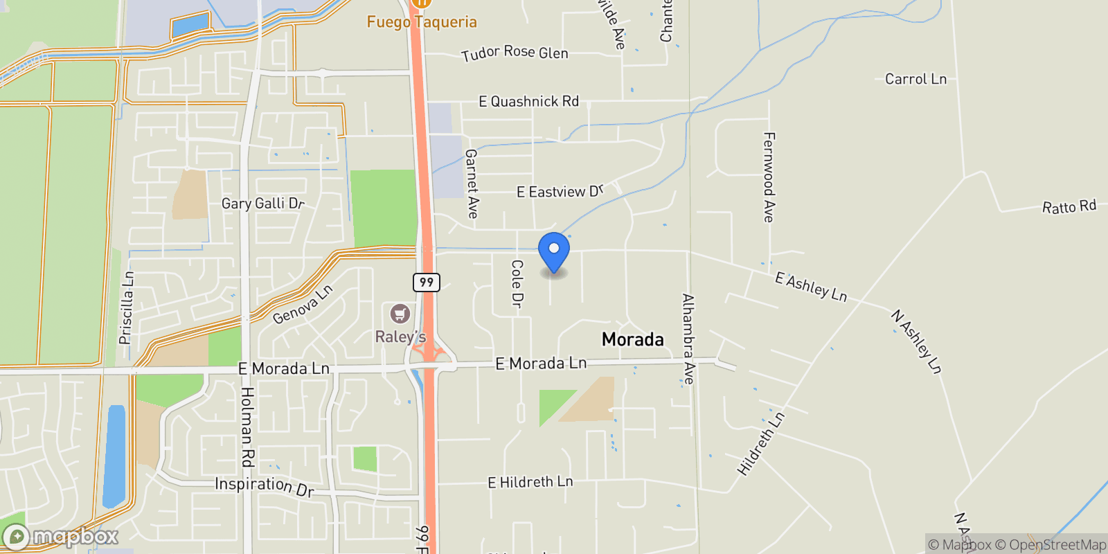 Map showing 9666 Leland Way, Stockton, CA 95212, Stockton, California, United States.