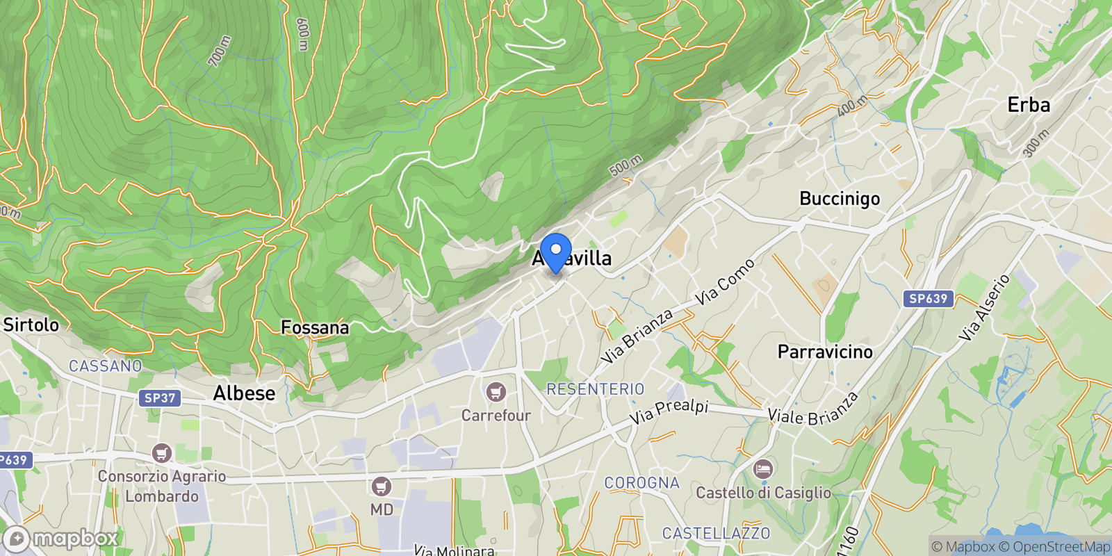 Map showing Albavilla, Lombardy, Italy.