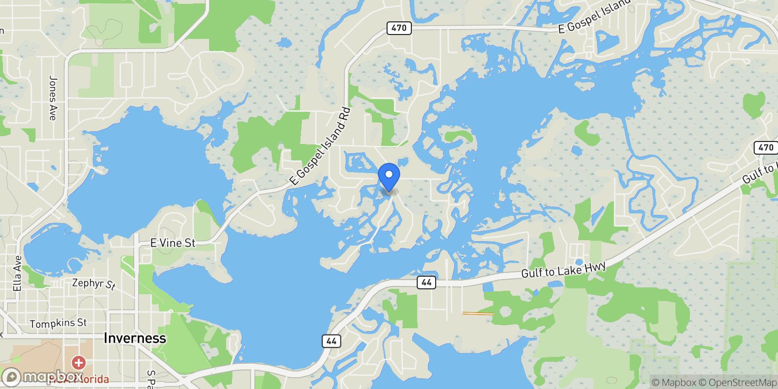 Map showing 1024 S Waterview Drive, Inverness, FL 34450, Inverness, Florida, United States.