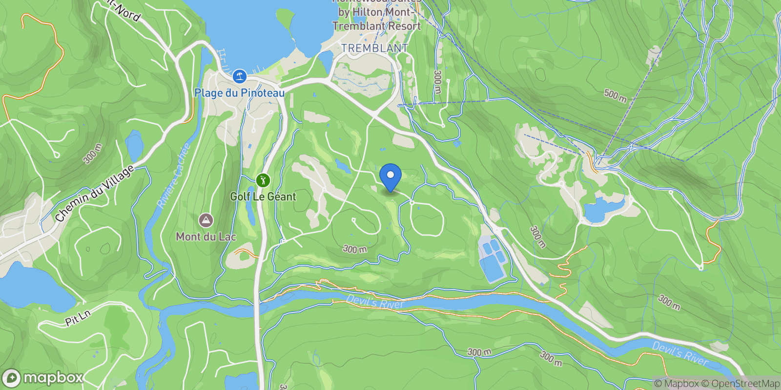 Map showing 135 Ch. des Cerfs, Mont-Tremblant, Quebec, Canada.