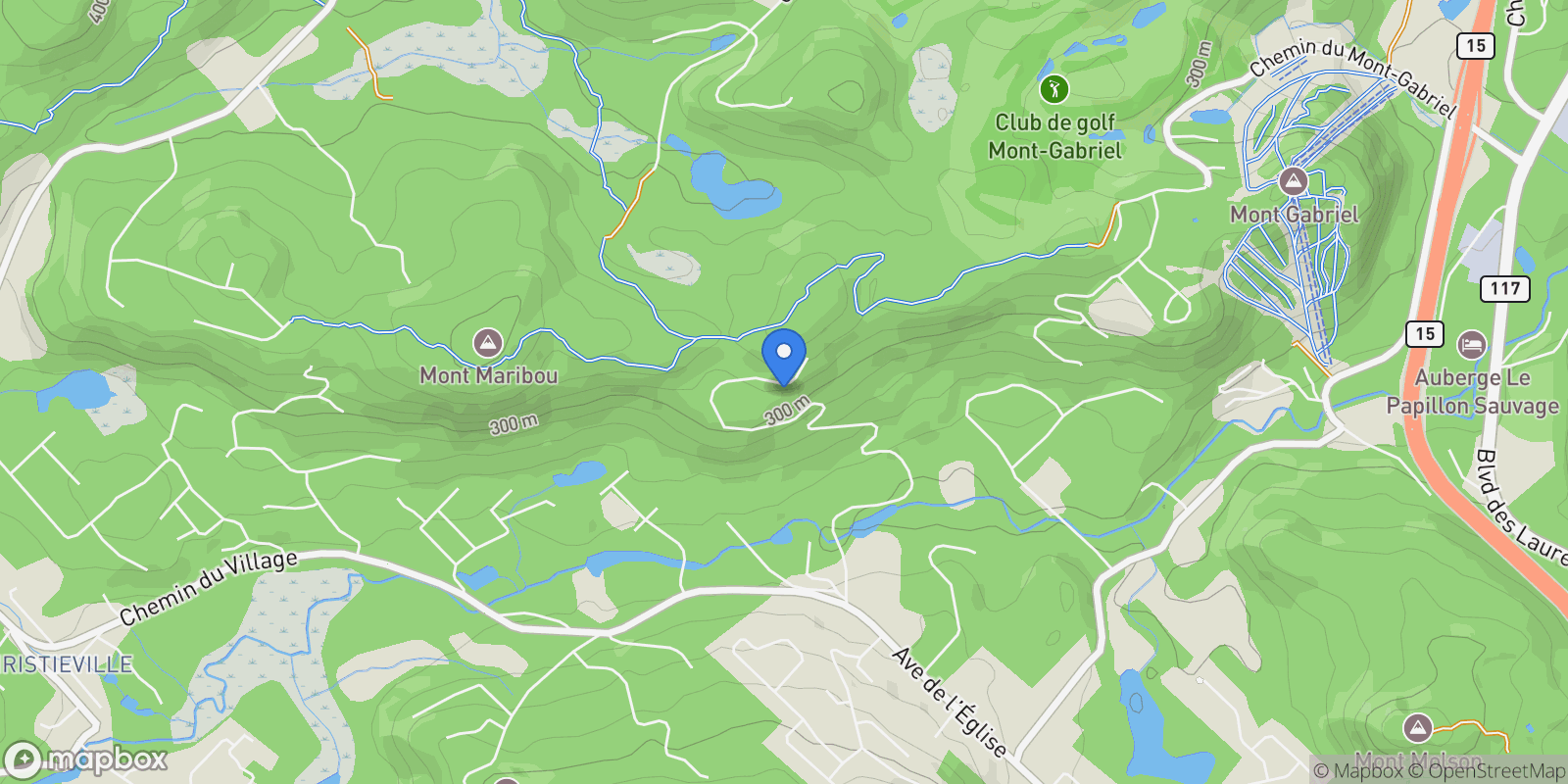Map showing 14 Ch. du Mont-Maribou, Saint-Sauveur, Quebec, Canada.