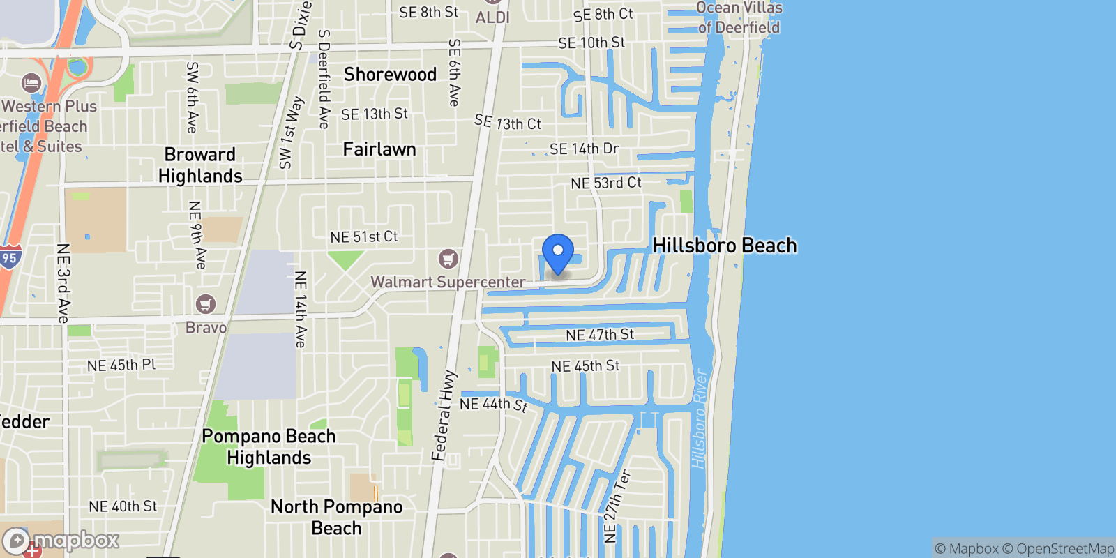 Map showing 2511 NE 48th Ct, Lighthouse Point, FL 33064, Lighthouse Point, Florida, United States.