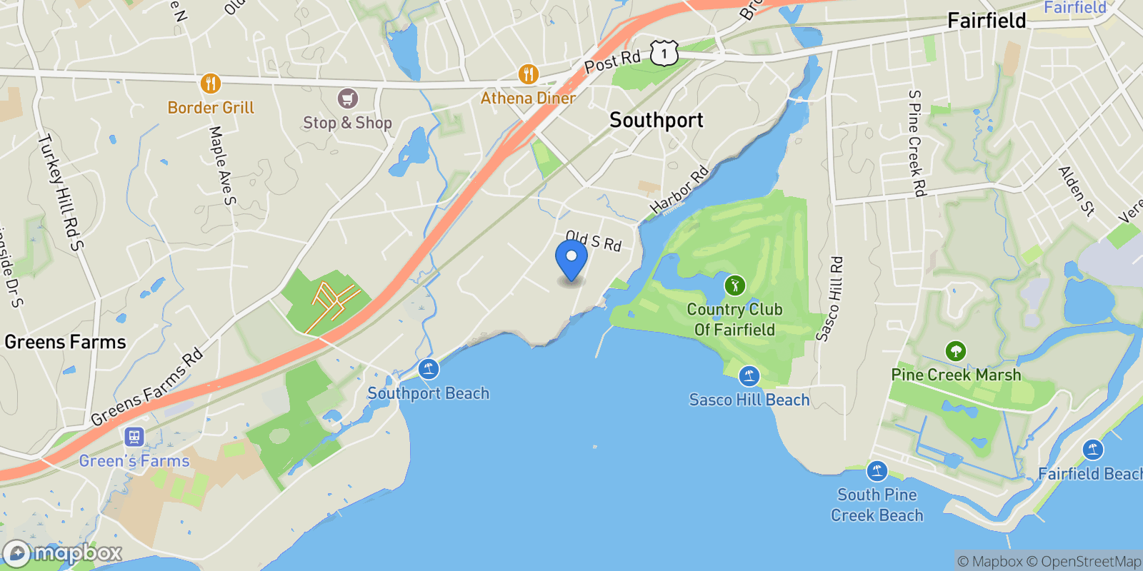 Map showing 260 Willow Street, Fairfield, CT, 06890, USA, Fairfield, Connecticut, United States.